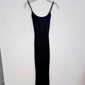 SKIMS black sparkly body-con maxi dress (size XXS)